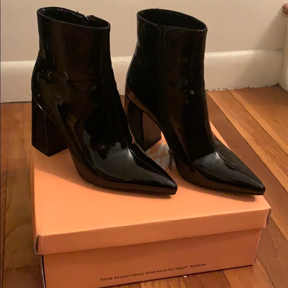 Public Desire Patent Ankle Boots